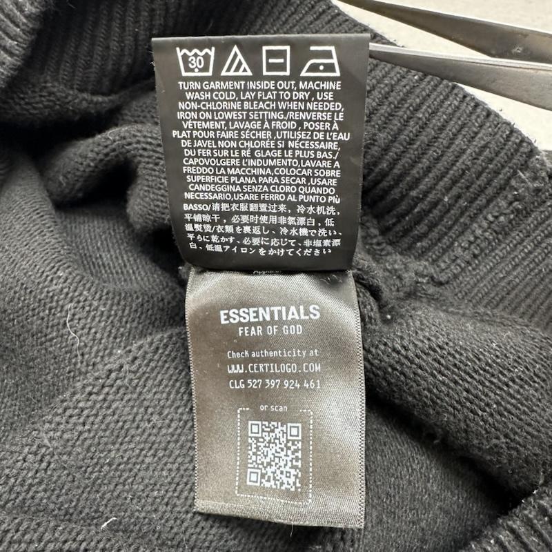 エッセンシャルズ ESSENTIALS ニット、セーター 長袖 25AW WAFFLE CREWNECK SWEATER ワッフル クルーネック ニット L 黒 / ブラック / black メンズ USED 古着 中古 50155279