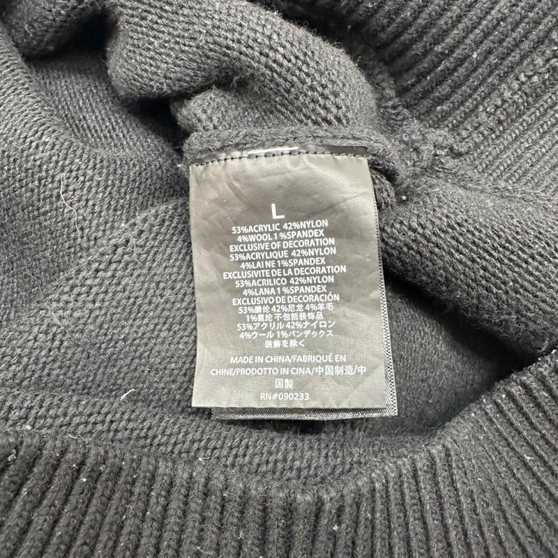 エッセンシャルズ ESSENTIALS ニット、セーター 長袖 25AW WAFFLE CREWNECK SWEATER ワッフル クルーネック ニット L 黒 / ブラック / black メンズ USED 古着 中古 50155279