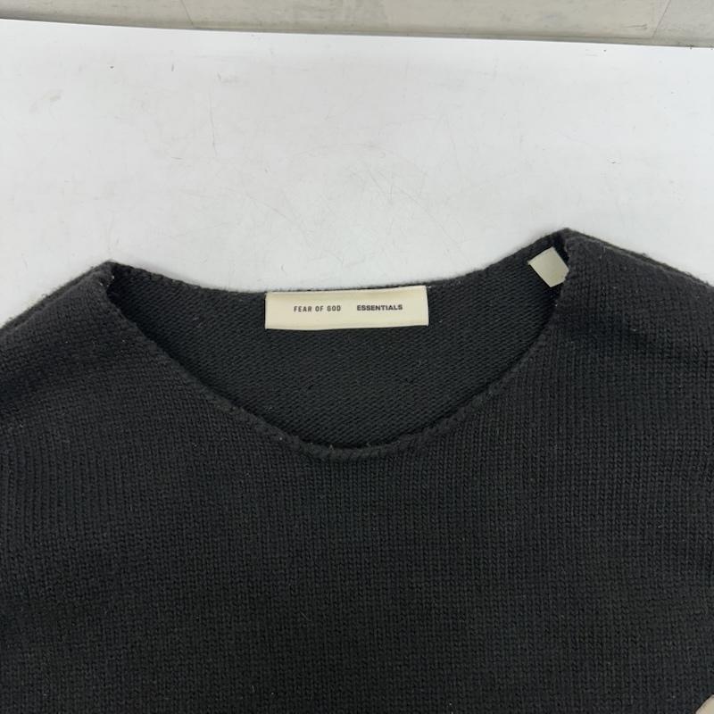 エッセンシャルズ ESSENTIALS ニット、セーター 長袖 25AW WAFFLE CREWNECK SWEATER ワッフル クルーネック ニット L 黒 / ブラック / black メンズ USED 古着 中古 50155279
