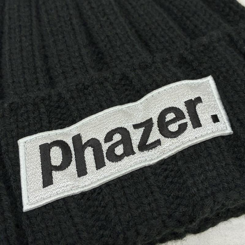 古着 USED 帽子 ニット帽 Phazer tokyo フェイザー トーキョー アクリル リブ ニット キャップ ビーニー - ロゴ、文字 黒 / ブラック / black メンズ USED 古着 中古 50155285
