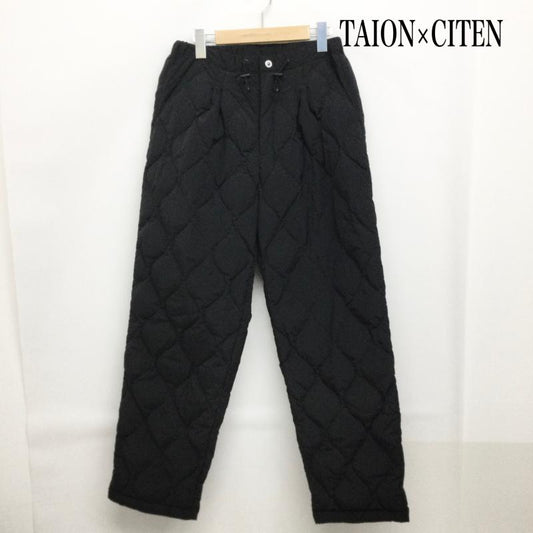 タイオン TAION パンツ ワークパンツ、ペインターパンツ TAION CITEN ダウンキルトパンツ M 無地 黒 / ブラック / black メンズ USED 古着 中古 50155304