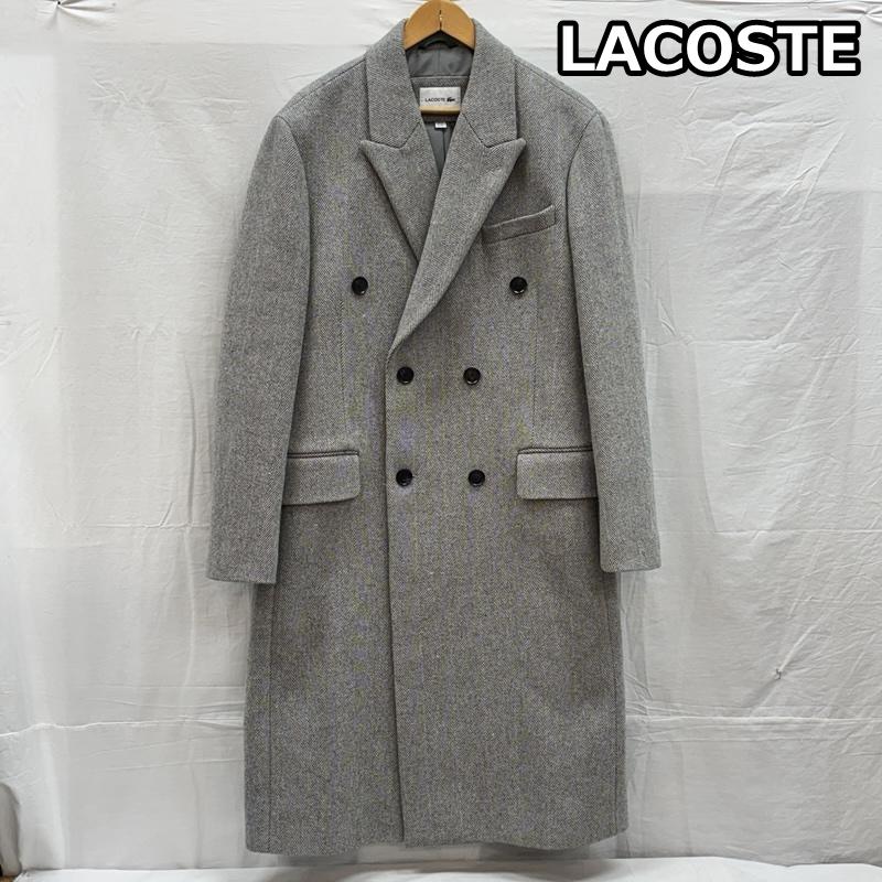 ラコステ LACOSTE コート コート一般 BH1935 ヘリンボーン ロング丈 ウール ダブル コート - メンズ USED 古着 中古 50155308