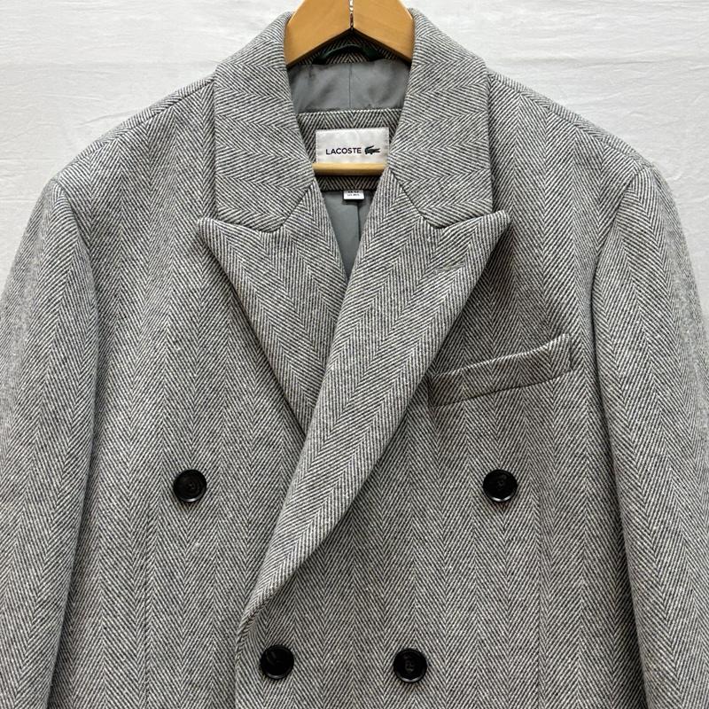 ラコステ LACOSTE コート コート一般 BH1935 ヘリンボーン ロング丈 ウール ダブル コート - メンズ USED 古着 中古 50155308
