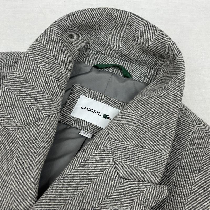 ラコステ LACOSTE コート コート一般 BH1935 ヘリンボーン ロング丈 ウール ダブル コート - メンズ USED 古着 中古 50155308