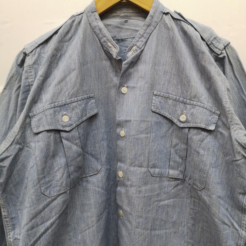 ヴィンテージ VINTAGE シャツ、ブラウス 長袖 50s 60s メトロポリタン ポリス ハケメ シャツ 青 / ブルー / blue メンズ USED 古着 中古 50155309