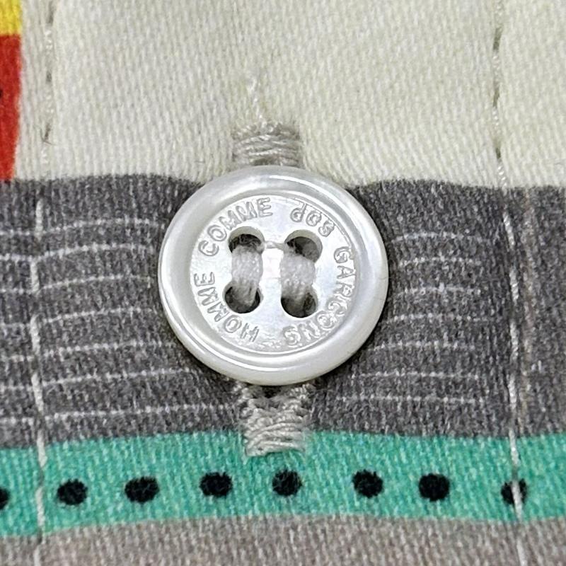 コムデギャルソンオム COMME des GARCONS HOMME シャツ、ブラウス 長袖 切替デザイン 長袖シャツ 潜水艦 車 戦車 船 プリント シャンブレー S 無地 X  水色 / ライトブルー / X ナチュラル / ナチュラル / メンズ USED 古着 中古 50155317