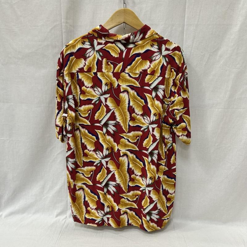 古着 USED シャツ、ブラウス 半袖 ETHNO BRAND アロハシャツ 開襟半袖シャツ レーヨン100％ M 総柄 赤 / レッド / red X 茶 / ブラウン / brown メンズ USED 古着 中古 50155328
