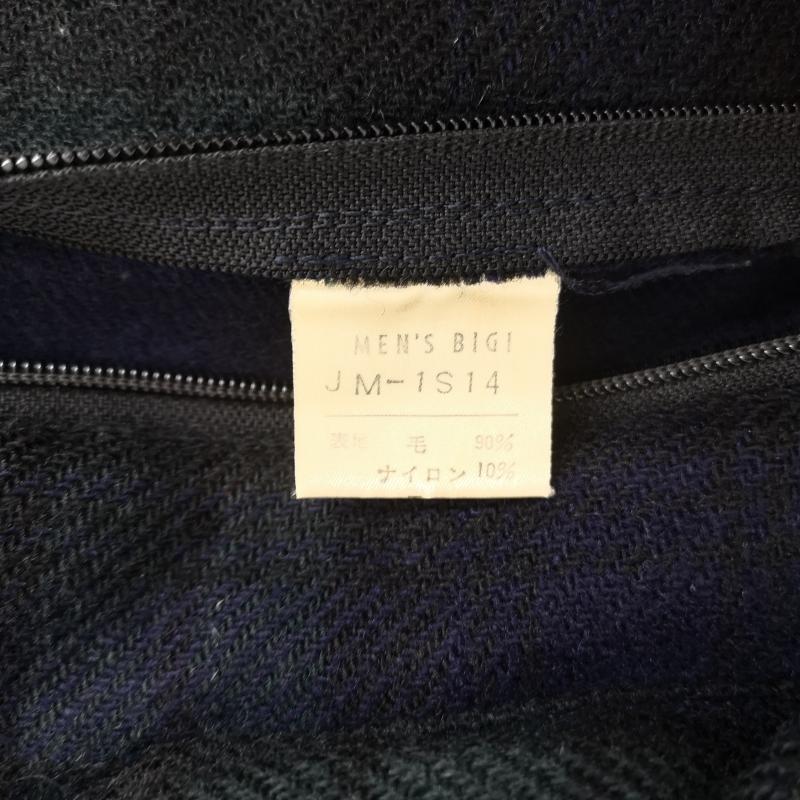 メンズビギ MEN S BIGI ジャケット、上着 ジャンパー、ブルゾン 90s Wool Fishing ハンティング フィッシング ジャケット 黒 / ブラック / black X 青 / ブルー / blue X 緑 / グリーン / green メンズ USED 古着 中古 50155330