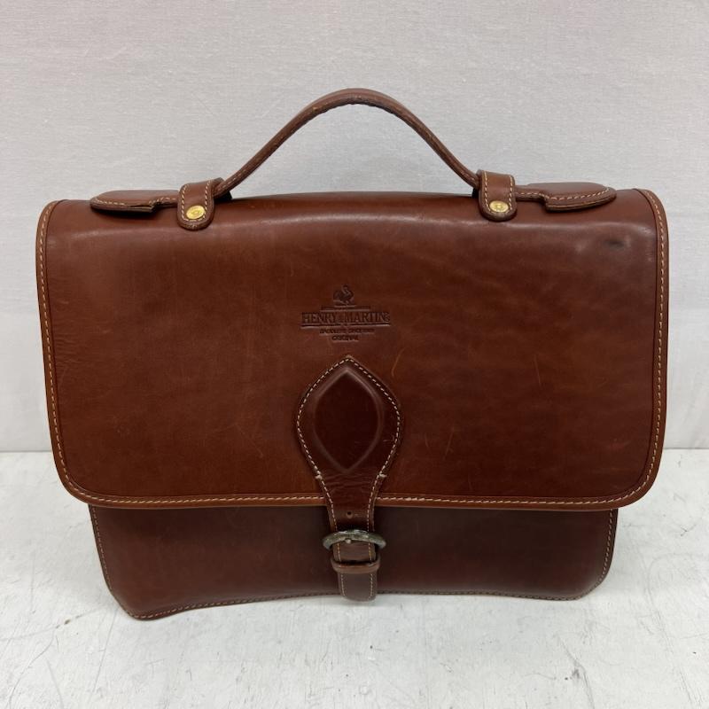 古着 USED ハンドバッグ ハンドバッグ HENRY MARTIN ヘンリーマーティン レザー サッチェルバッグ - 茶 / ブラウン / brown レディース USED 古着 中古 50155337