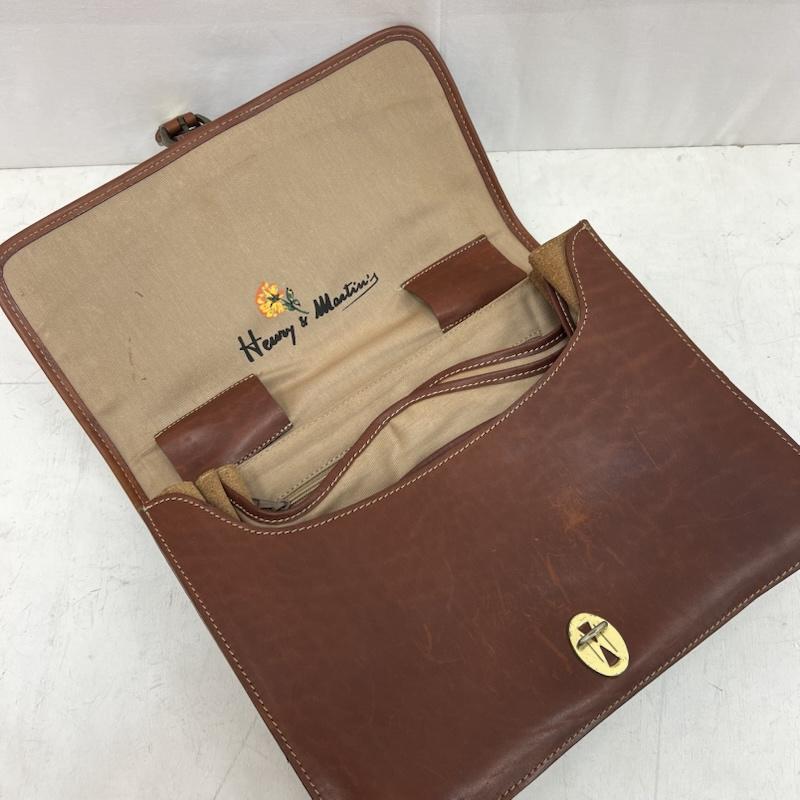 古着 USED ハンドバッグ ハンドバッグ HENRY MARTIN ヘンリーマーティン レザー サッチェルバッグ - 茶 / ブラウン / brown レディース USED 古着 中古 50155337