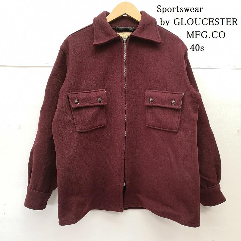 ヴィンテージ VINTAGE ジャケット、上着 ジャンパー、ブルゾン 40s Sportswear by GLOUCESTER MFG.CO ウール スポーツ ジャケット ボルドー / ボルドー / メンズ USED 古着 中古 50155347