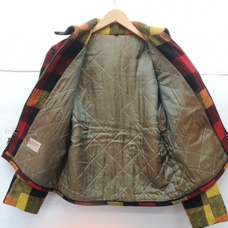 ヴィンテージ VINTAGE ジャケット、上着 ジャンパー、ブルゾン 50s North Country ウール チェック スポーツ ジャケット 黒 / ブラック / black X 赤 / レッド / red X 黄 / イエロー / yellow メンズ USED 古着 中古 50155352