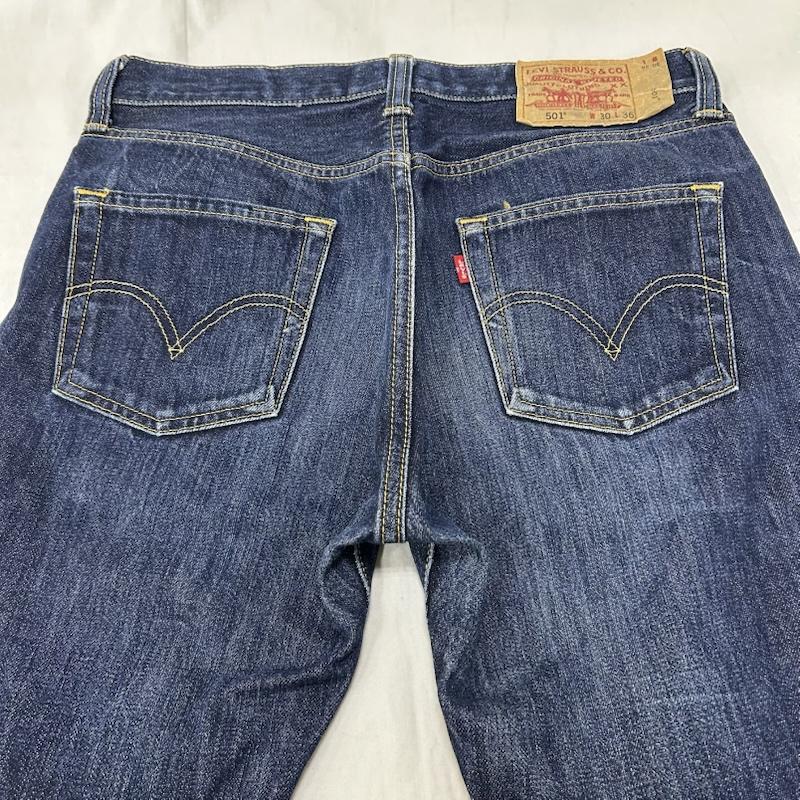 リーバイス Levi s パンツ デニム、ジーンズ 501 デニムパンツ Gパン 08501 ボタンフライ 赤タブ 濃紺 30インチ 無地 紺 / ネイビー / navy メンズ USED 古着 中古 50155355