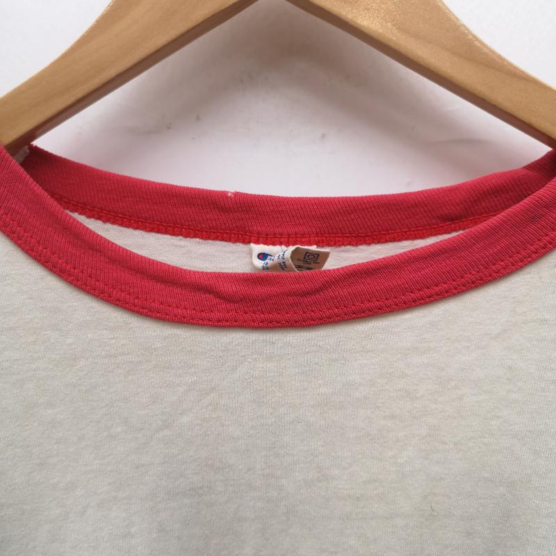 チャンピオン Champion Tシャツ 半袖 80s トリコタグ Raider Red リンガー Tシャツ XL メンズ USED 古着 中古 50155367