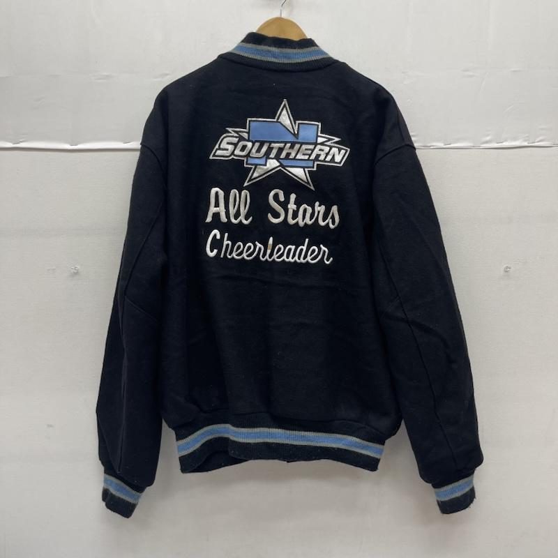 古着 USED ジャケット、上着 ジャンパー、ブルゾン cheerleader & danz TEAM CDT 刺繍 ロゴ スタジャン ジャケット 黒 / ブラック / black メンズ USED 古着 中古 50155376
