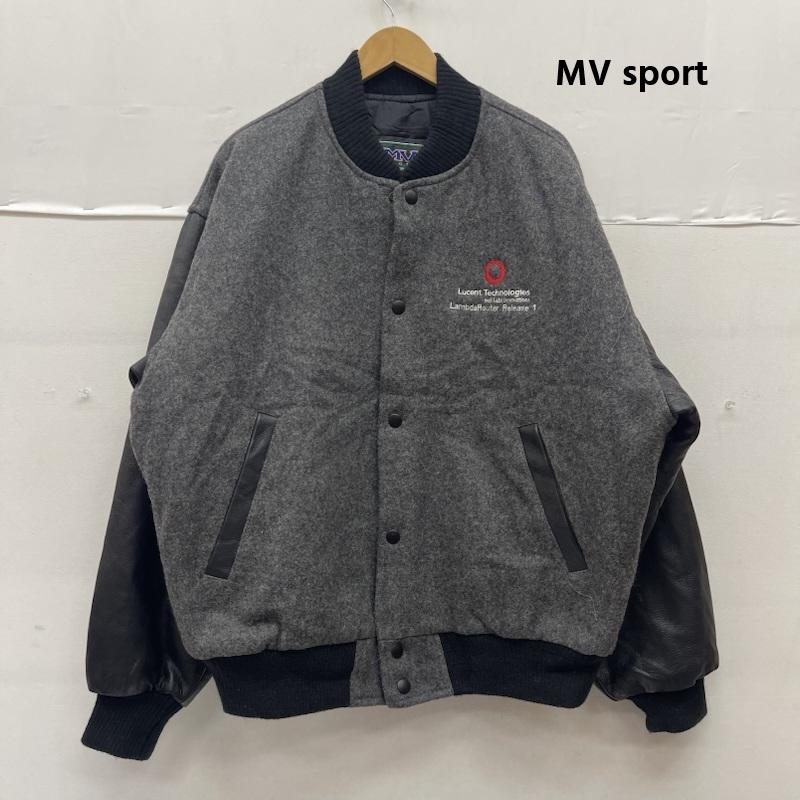 エムブイスポーツ MV sport ジャケット、上着 ジャンパー、ブルゾン 90s USA製 ウール メルトン レザー アワード ジャケット L 灰 / グレー / gray メンズ USED 古着 中古 50155378