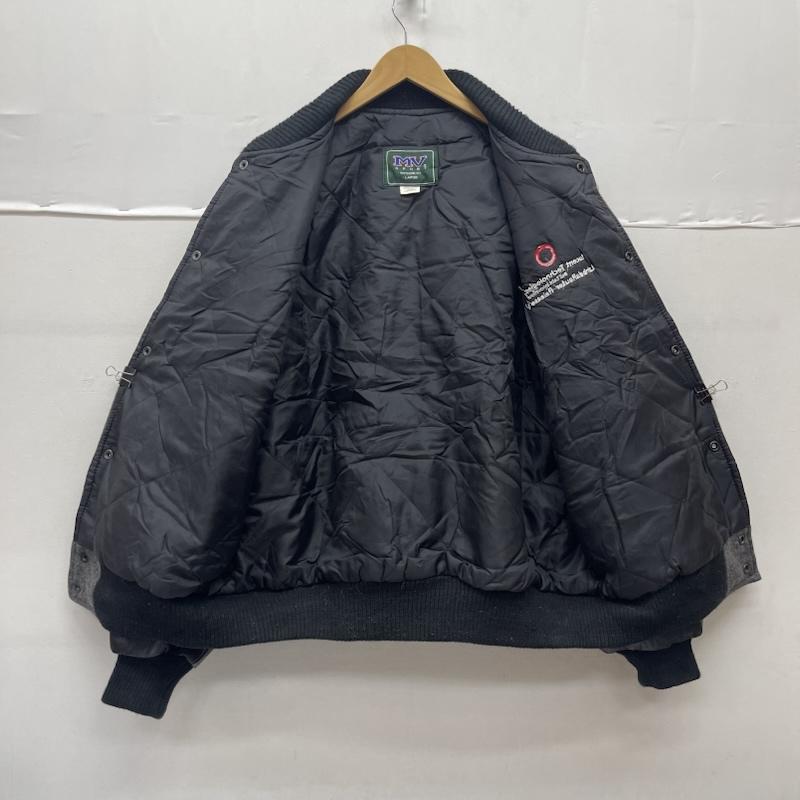 エムブイスポーツ MV sport ジャケット、上着 ジャンパー、ブルゾン 90s USA製 ウール メルトン レザー アワード ジャケット L 灰 / グレー / gray メンズ USED 古着 中古 50155378