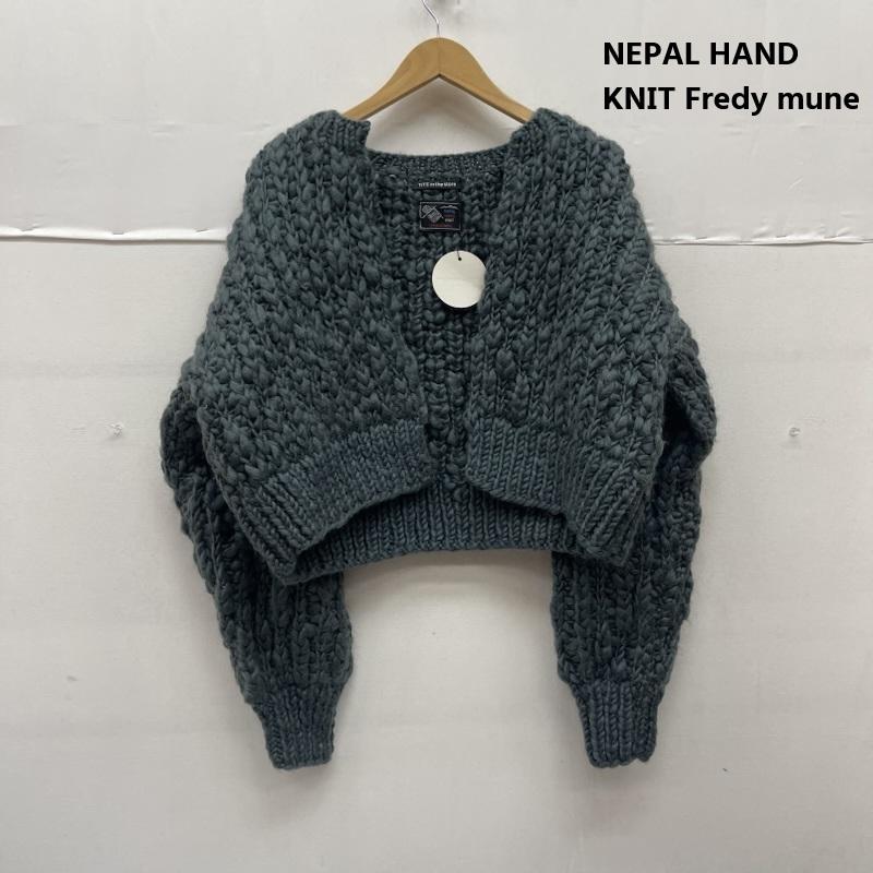 古着 USED ニット、セーター 半袖 NEPAL HAND KNIT Fredy mune カーディガン ニット カーキオリーブ / カーキオリーブ / レディース USED 古着 中古 50155387