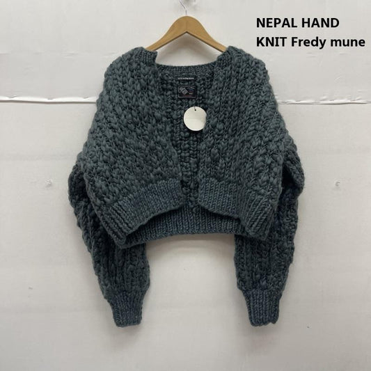 古着 USED ニット、セーター 半袖 NEPAL HAND KNIT Fredy mune カーディガン ニット カーキオリーブ / カーキオリーブ / レディース USED 古着 中古 50155387