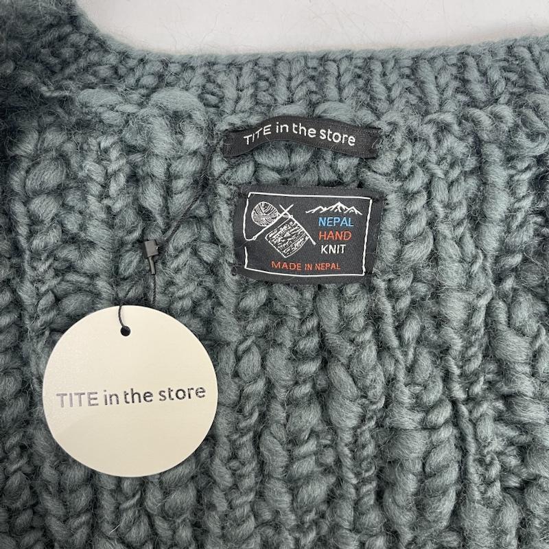 古着 USED ニット、セーター 半袖 NEPAL HAND KNIT Fredy mune カーディガン ニット カーキオリーブ / カーキオリーブ / レディース USED 古着 中古 50155387