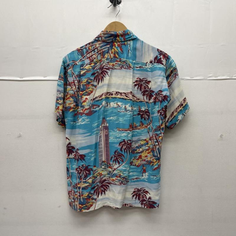 サンサーフ SUN SURF シャツ、ブラウス 半袖 アロハ シャツ SURF ON CLOUD NINE SS37470 XS 水色 / ライトブルー / メンズ USED 古着 中古 50155390