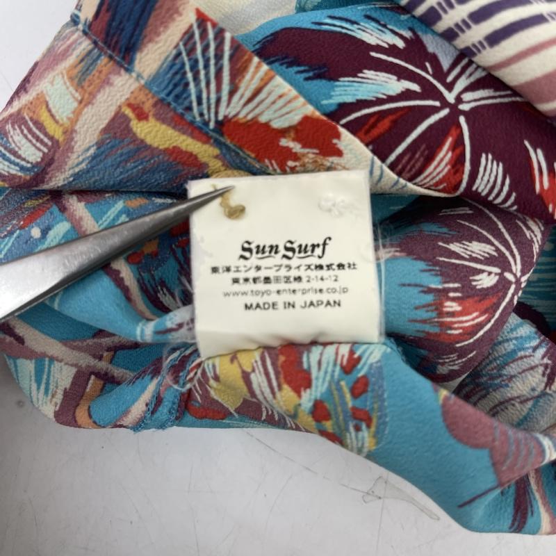 サンサーフ SUN SURF シャツ、ブラウス 半袖 アロハ シャツ SURF ON CLOUD NINE SS37470 XS 水色 / ライトブルー / メンズ USED 古着 中古 50155390