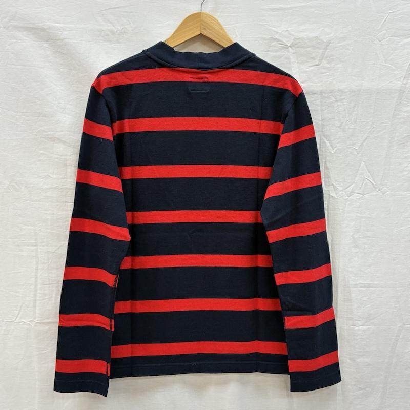 ダブルタップス WTAPS Tシャツ 長袖 15AW VADSQUE L/S ロングスリーブ ボーダー バスク Tシャツ 152ATDT-CSM15 M ボーダー柄 X ワンポイント X ロゴ、文字 赤 / レッド / red X 紺 / ネイビー / navy メンズ USED 古着 中古 50155391