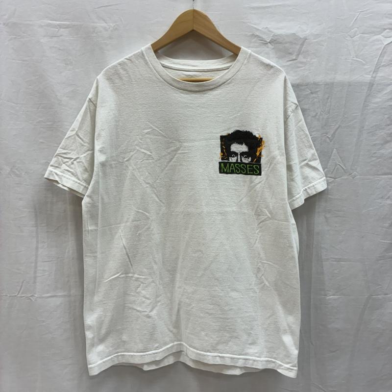 古着 USED Tシャツ 半袖 MASSES マシス T-SHIRT S/S MASS MAN Tシャツ L ロゴ、文字 X プリント 白 / ホワイト / white メンズ USED 古着 中古 50155394