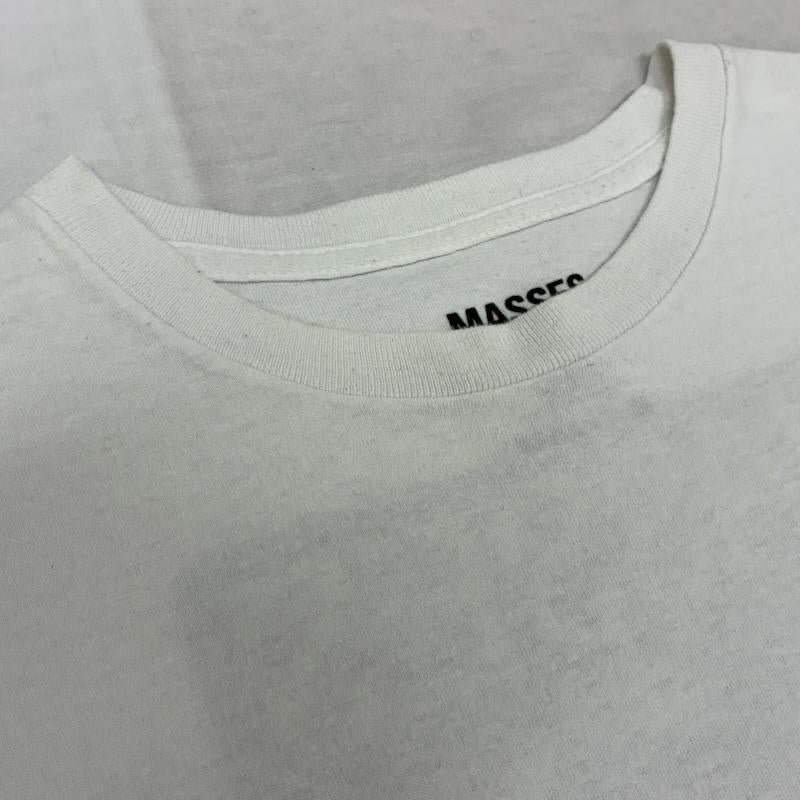 古着 USED Tシャツ 半袖 MASSES マシス T-SHIRT S/S MASS MAN Tシャツ L ロゴ、文字 X プリント 白 / ホワイト / white メンズ USED 古着 中古 50155394