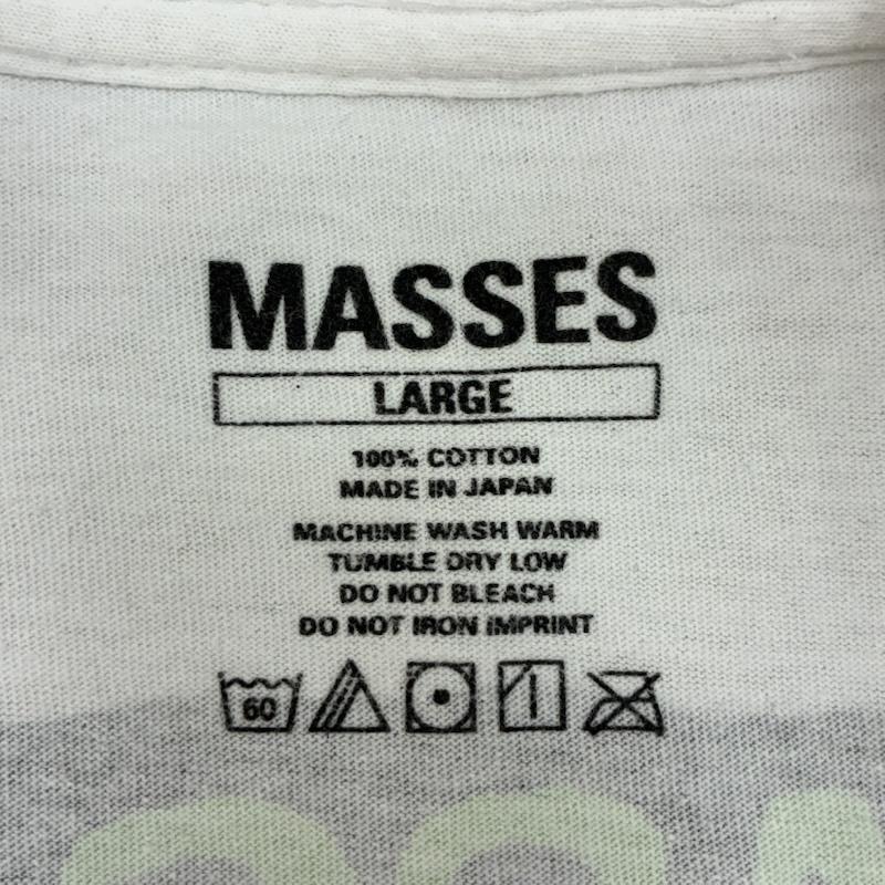 古着 USED Tシャツ 半袖 MASSES マシス T-SHIRT S/S MASS MAN Tシャツ L ロゴ、文字 X プリント 白 / ホワイト / white メンズ USED 古着 中古 50155394
