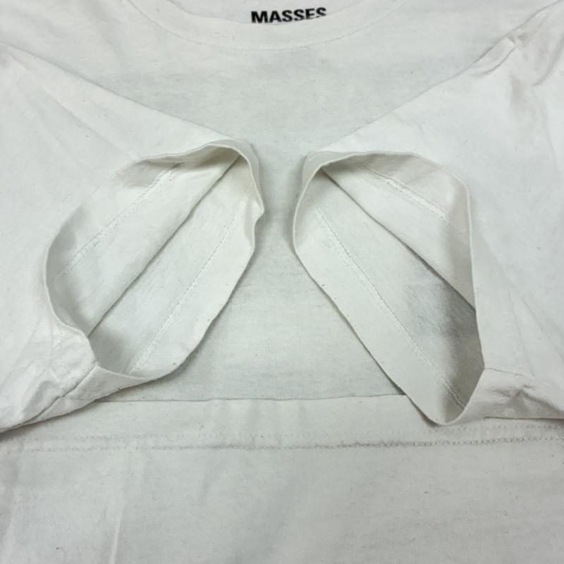 古着 USED Tシャツ 半袖 MASSES マシス T-SHIRT S/S MASS MAN Tシャツ L ロゴ、文字 X プリント 白 / ホワイト / white メンズ USED 古着 中古 50155394