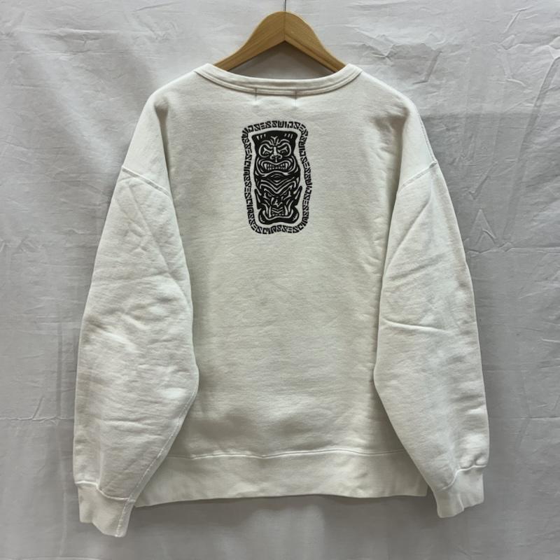 古着 USED トレーナー 長袖 22ss SWEAT CREW POLE クルーネック スウェット トレーナー M ロゴ、文字 X プリント 白 / ホワイト / white メンズ USED 古着 中古 50155396