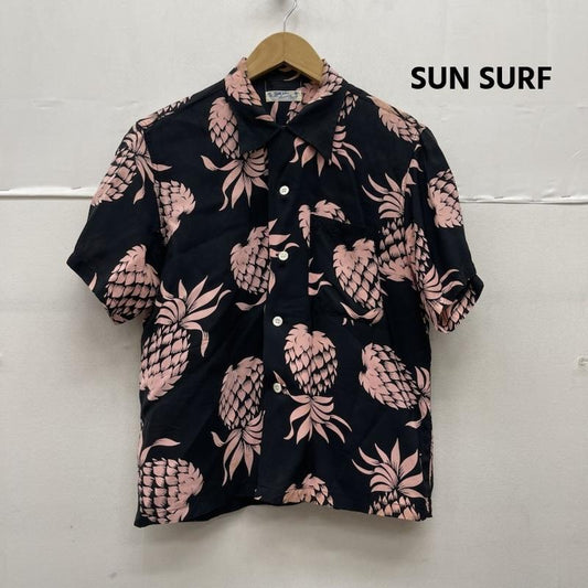 サンサーフ SUN SURF シャツ、ブラウス 半袖 アロハ シャツ 総柄 レーヨン SS30462 XS 黒 / ブラック / black メンズ USED 古着 中古 50155399