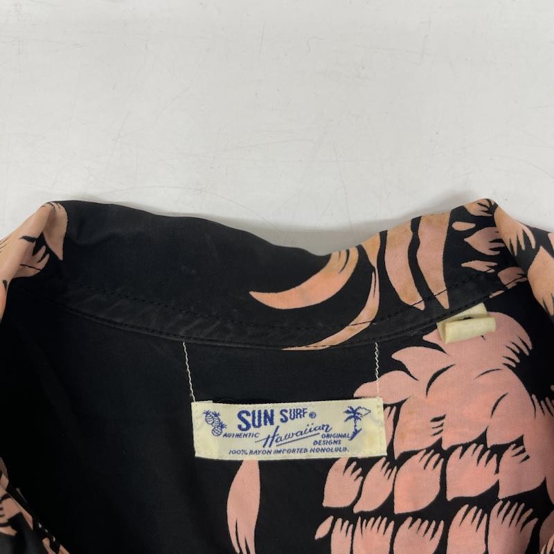 サンサーフ SUN SURF シャツ、ブラウス 半袖 アロハ シャツ 総柄 レーヨン SS30462 XS 黒 / ブラック / black メンズ USED 古着 中古 50155399