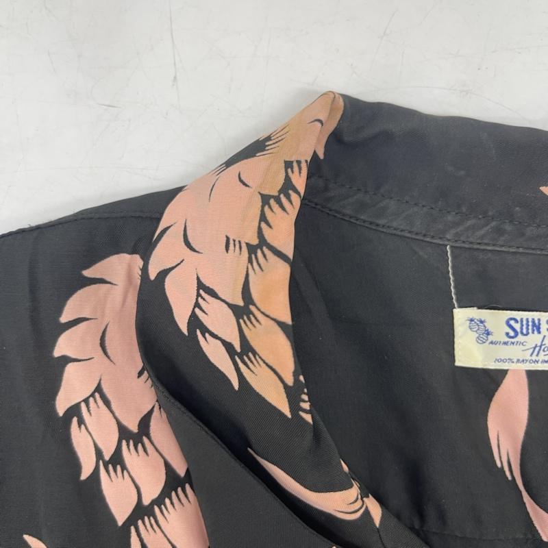 サンサーフ SUN SURF シャツ、ブラウス 半袖 アロハ シャツ 総柄 レーヨン SS30462 XS 黒 / ブラック / black メンズ USED 古着 中古 50155399