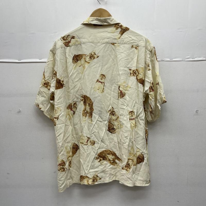 古着 USED シャツ、ブラウス 半袖 KARL HELMUT ヨークシャーテリア アロハ シャツ 総柄 レーヨン ベージュ / ベージュ / beige メンズ USED 古着 中古 50155400