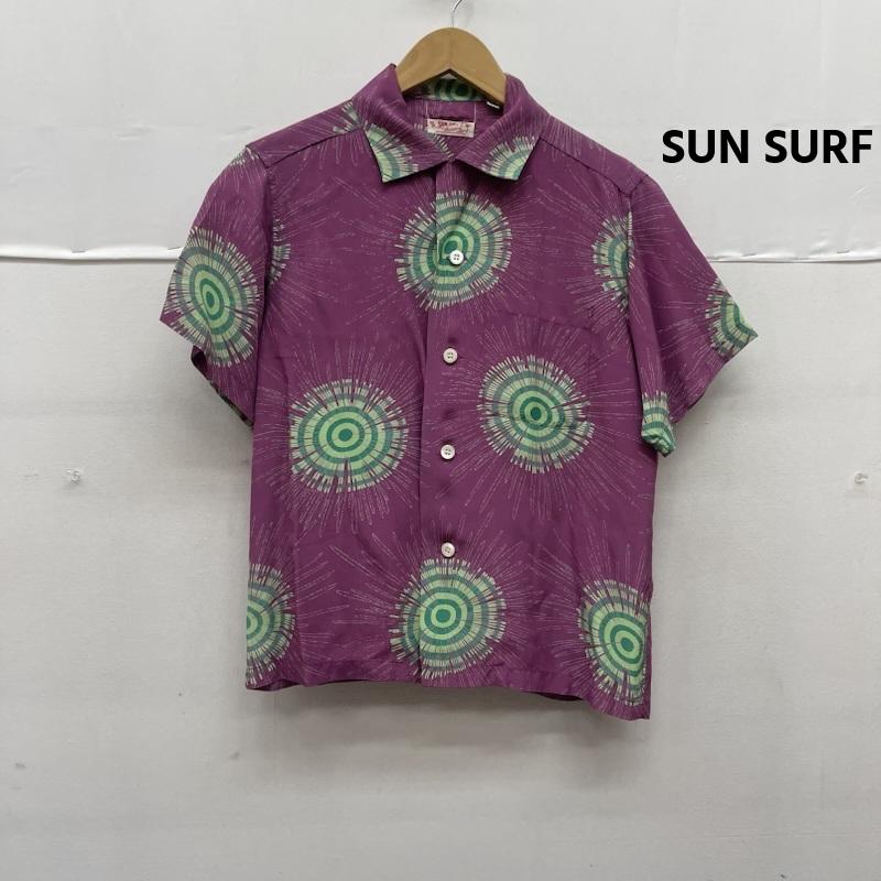サンサーフ SUN SURF シャツ、ブラウス 半袖 FIREWORK レーヨン アロハ シャツ SS33320 XS 紫 / パープル / purple メンズ USED 古着 中古 50155402