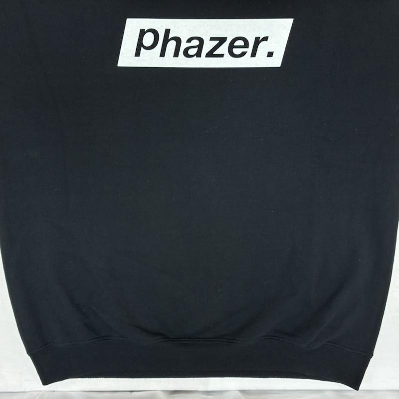 古着 USED トレーナー 長袖 Phazer tokyo フェイザー トーキョー クルーネック スウェット トレーナー - ロゴ、文字 X プリント 黒 / ブラック / black メンズ USED 古着 中古 50155404