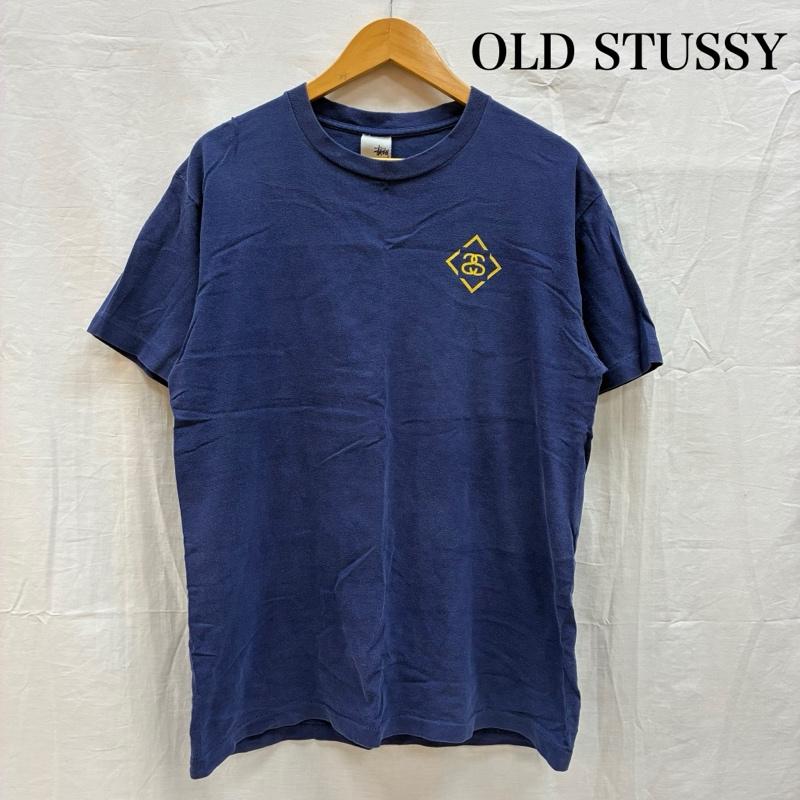 ステューシー STUSSY Tシャツ 半袖 90s USA製 銀タグ シングルステッチ Tシャツ オールド ヴィンテージ M ロゴ、文字 X プリント 青 / ブルー / blue X 紺 / ネイビー / navy メンズ USED 古着 中古 50155408