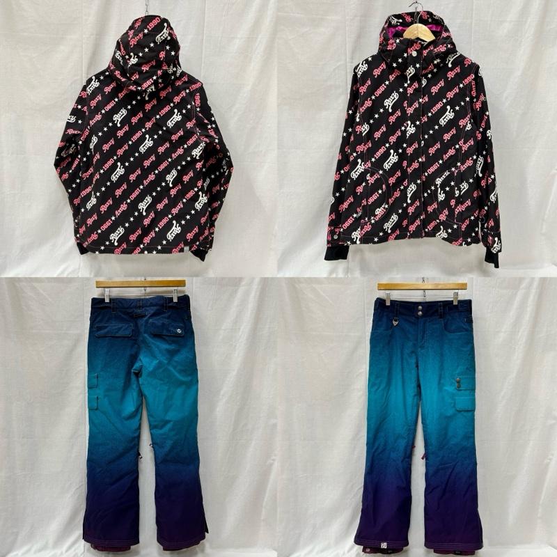ロキシー ROXY ウェア ウェア スノボウェア スキー アウター ボトムセット JRJK213 ERPT252 平成 S グラデーション X 星 X ロゴ、文字 黒 / ブラック / black X 桃 / ピンク / pink X 白 / ホワイト / white X 紫 / パープル / purple X 水色 / ライトブルー / X 紺 / ネイビー / navy レディース USED 古着 中古 50155416
