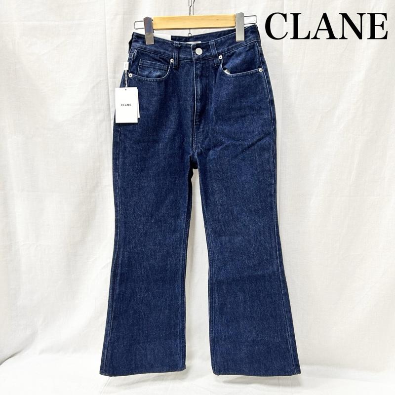 クラネ CLANE パンツ デニム、ジーンズ ショートベルボトム デニムパンツ J/W SHORT BELL BOTTOM DENIM 11111-7332 0 無地 紺 / ネイビー / navy レディース USED 古着 中古 50155445