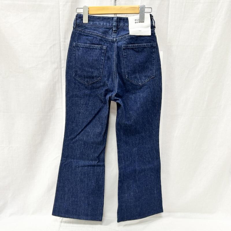 クラネ CLANE パンツ デニム、ジーンズ ショートベルボトム デニムパンツ J/W SHORT BELL BOTTOM DENIM 11111-7332 0 無地 紺 / ネイビー / navy レディース USED 古着 中古 50155445