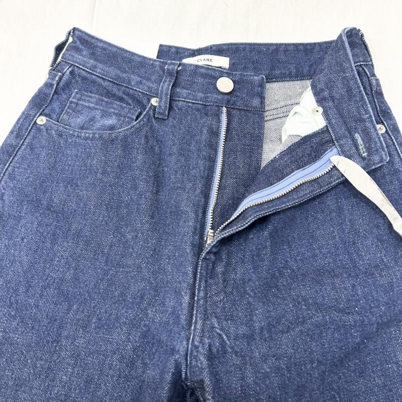 クラネ CLANE パンツ デニム、ジーンズ ショートベルボトム デニムパンツ J/W SHORT BELL BOTTOM DENIM 11111-7332 0 無地 紺 / ネイビー / navy レディース USED 古着 中古 50155445
