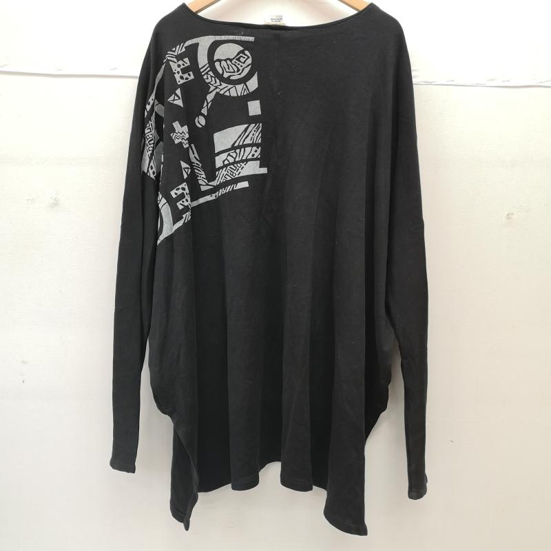 カンサイ ヤマモト KANSAI YAMAMOTO カットソー 長袖 80s 90s 変形 デカロゴ カットソー FREE 黒 / ブラック / black メンズ USED 古着 中古 50155446