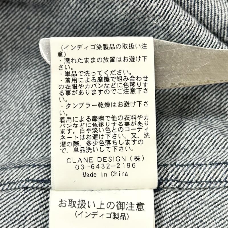 クラネ CLANE シャツ、ブラウス 長袖 LACE UP DENIM TOPS レースアップデニムトップス 11122-4372 チュニック 1 無地 紺 / ネイビー / navy レディース USED 古着 中古 50155460