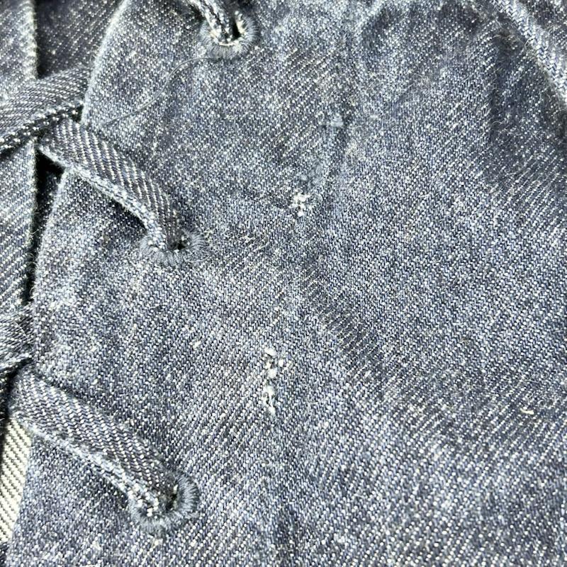 クラネ CLANE シャツ、ブラウス 長袖 LACE UP DENIM TOPS レースアップデニムトップス 11122-4372 チュニック 1 無地 紺 / ネイビー / navy レディース USED 古着 中古 50155460