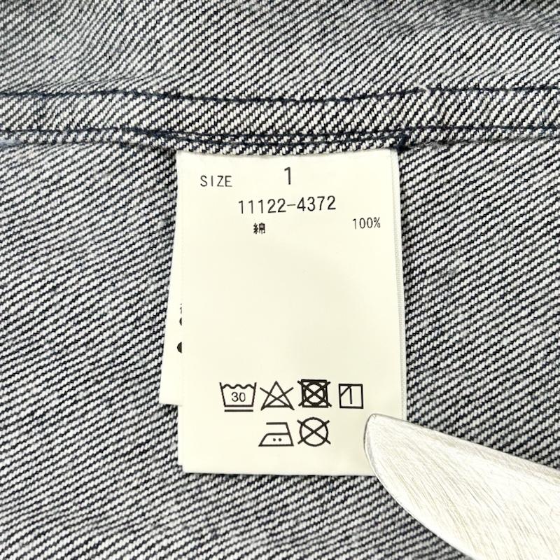 クラネ CLANE シャツ、ブラウス 長袖 LACE UP DENIM TOPS レースアップデニムトップス 11122-4372 チュニック 1 無地 紺 / ネイビー / navy レディース USED 古着 中古 50155460