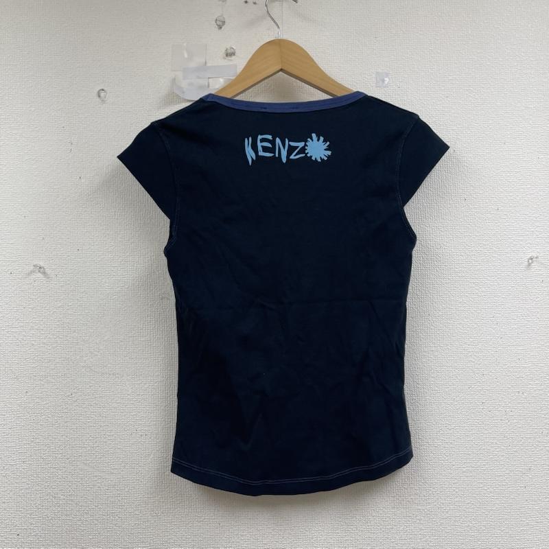 ケンゾージーンズ KENZOJEANS Tシャツ 半袖 ミッドナイトブルー 刺繍 コットン ニット Tシャツ S 紺 / ネイビー / navy レディース USED 古着 中古 50155482