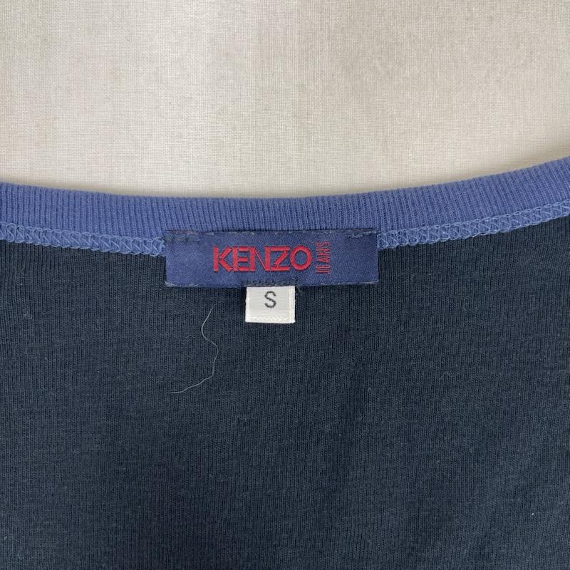 ケンゾージーンズ KENZOJEANS Tシャツ 半袖 ミッドナイトブルー 刺繍 コットン ニット Tシャツ S 紺 / ネイビー / navy レディース USED 古着 中古 50155482
