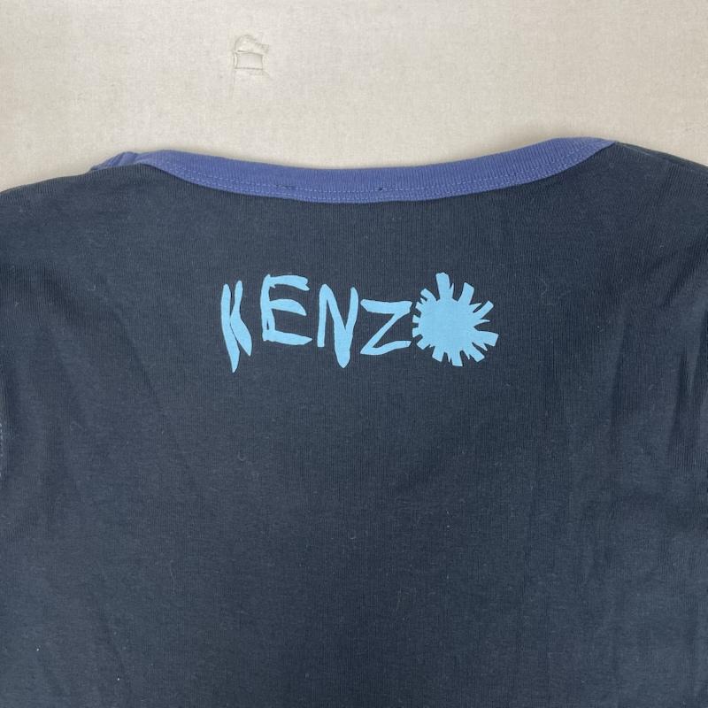 ケンゾージーンズ KENZOJEANS Tシャツ 半袖 ミッドナイトブルー 刺繍 コットン ニット Tシャツ S 紺 / ネイビー / navy レディース USED 古着 中古 50155482